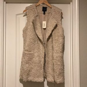 Forever 21 Faux Shearling long Vest